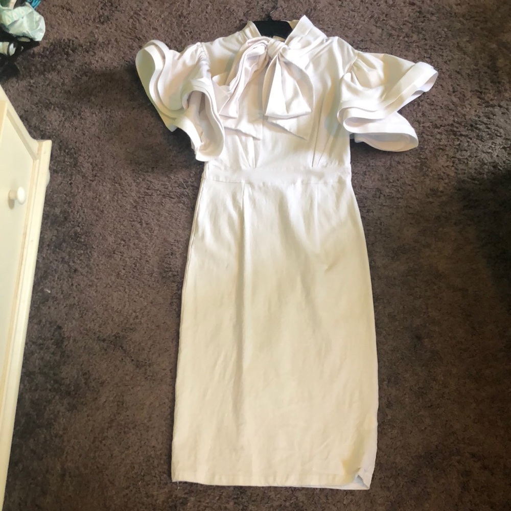 White Glam bodycon dress